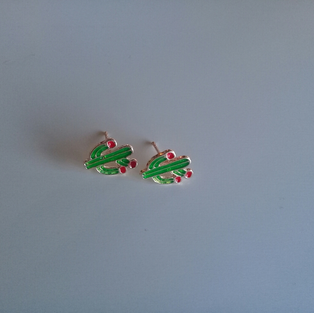 Tiny Cactus Earrings - image 5